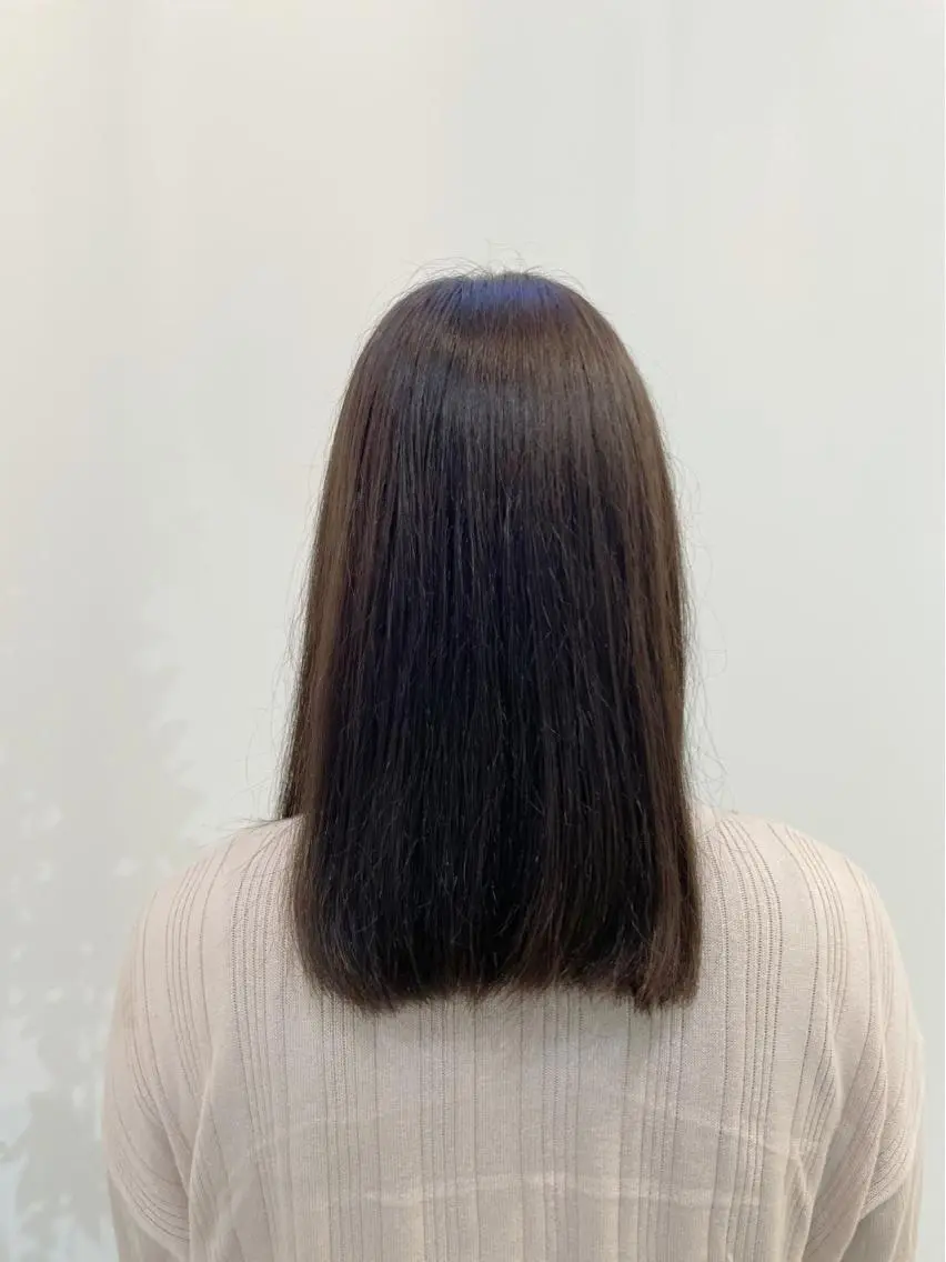 カラー アッシュ ブルーカラー ブルーアッシュ 透明感カラー 髪質改善カラー🤍 エクステ✨君島由実子のヘアスタイル