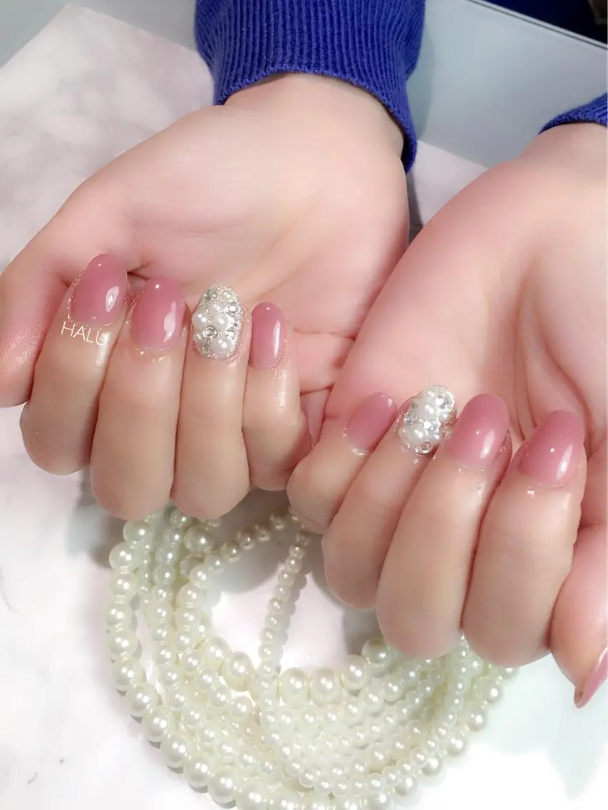 ネイル キラキラネイル ぷっくりネイル HALU ハルのネイルデザイン