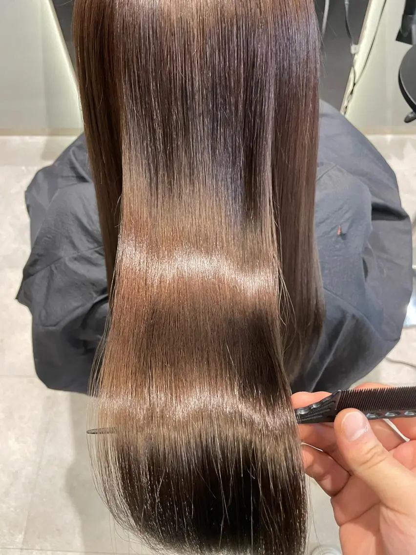 ロング カラー トリートメント カット ヘアカラー トリートメント 髪質改善艶髪特化 二瓶 海人のヘアスタイル