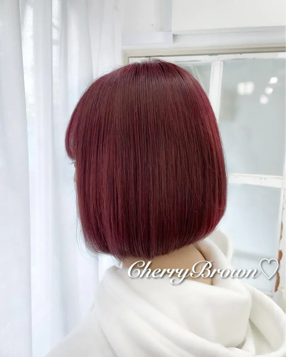 ショート ヘアカラー トリートメント ヘアセット 韓国ヘア🤍髪質改善 🇰🇷AKANEのヘアスタイル