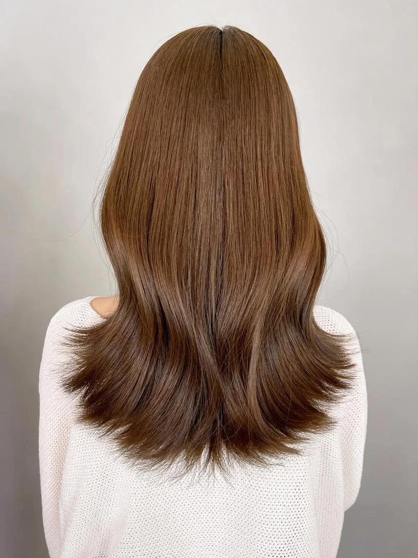 セミロング ヘアアレンジ パーマ カラー くびれヘア ITbyALBUM 下北沢店のヘアスタイル