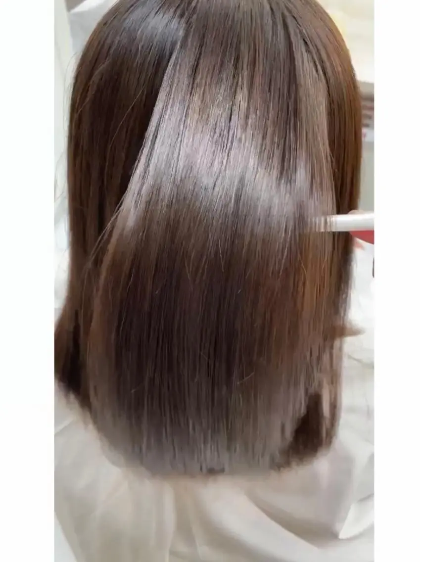 ロング 酸性ストレート 縮毛矯正 💈髪質改善メニュー 佐藤 萌💈のヘアスタイル