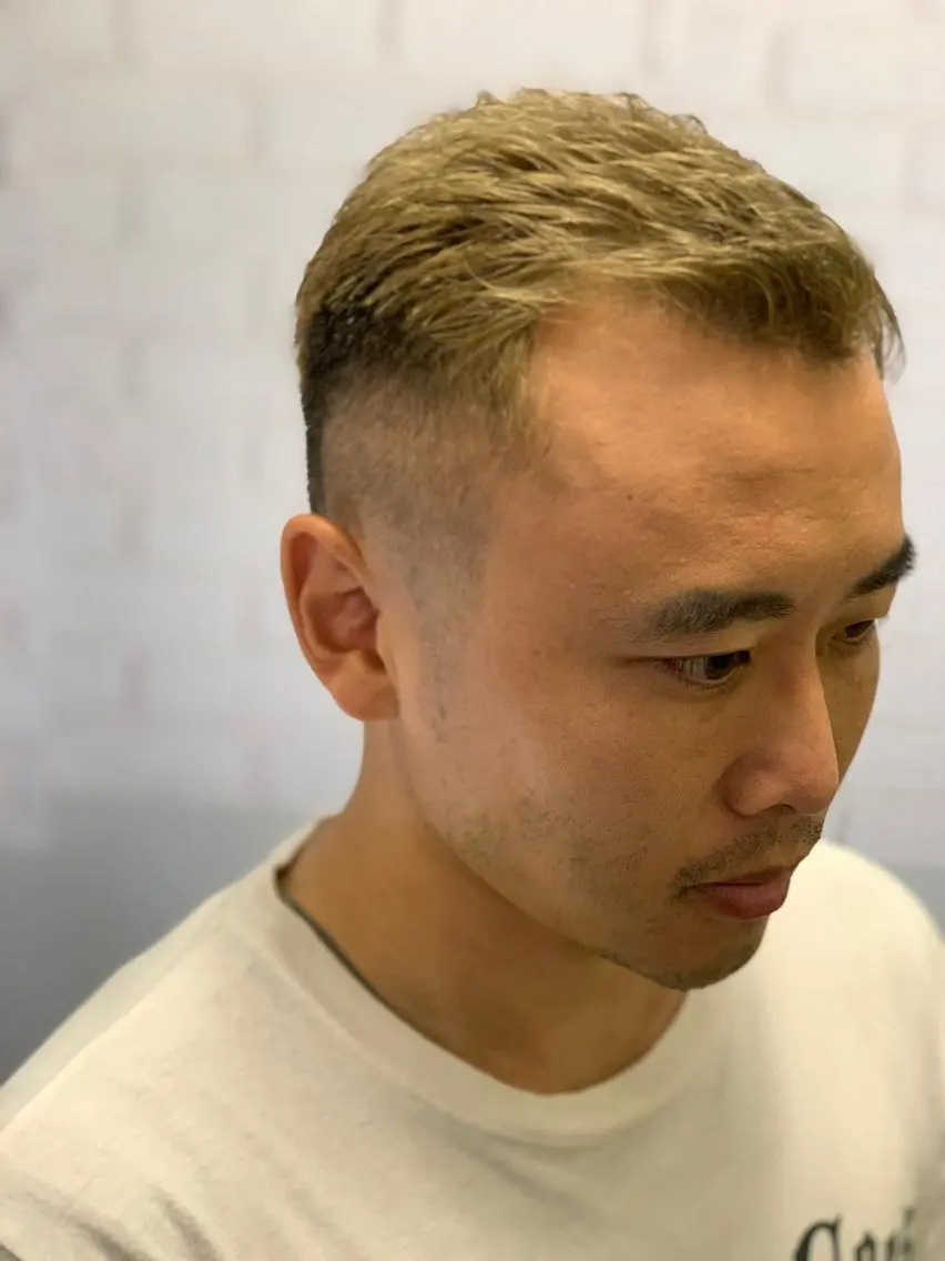 ショート メンズ ビジネス フェードカット 刈り上げ 似合わせカット 田中 心のヘアスタイル