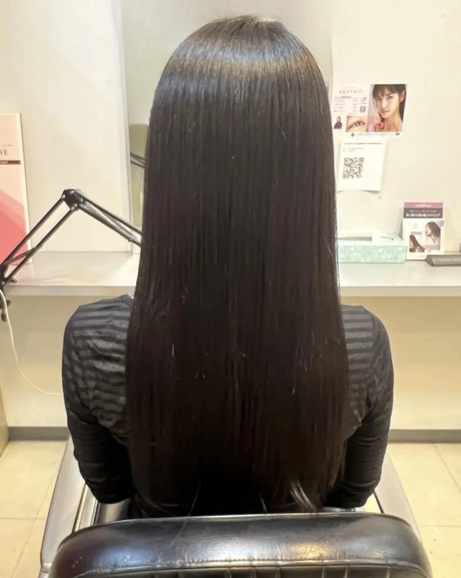 ロング カット 縮毛矯正 土岐 泰廣のヘアスタイル
