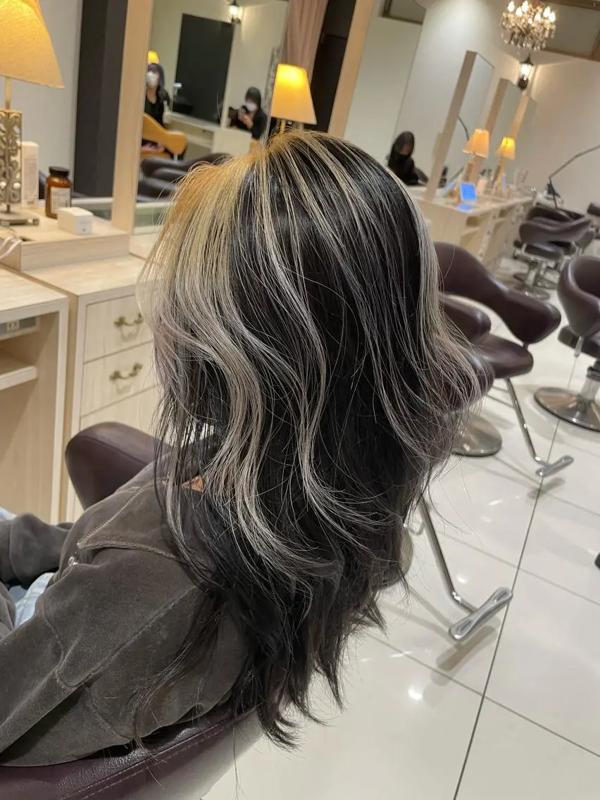 セミロング カラー ミストバング  フェイスフレーミング ✂︎山﨑 涼太✂︎のヘアスタイル