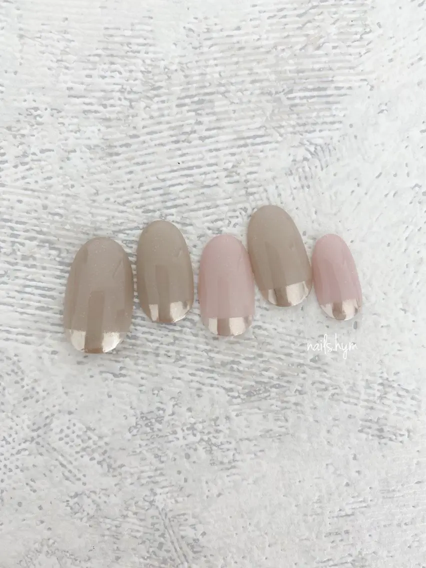 ネイル フレンチネイル ミラーネイル ワンカラーネイル nails. hymのネイルデザイン