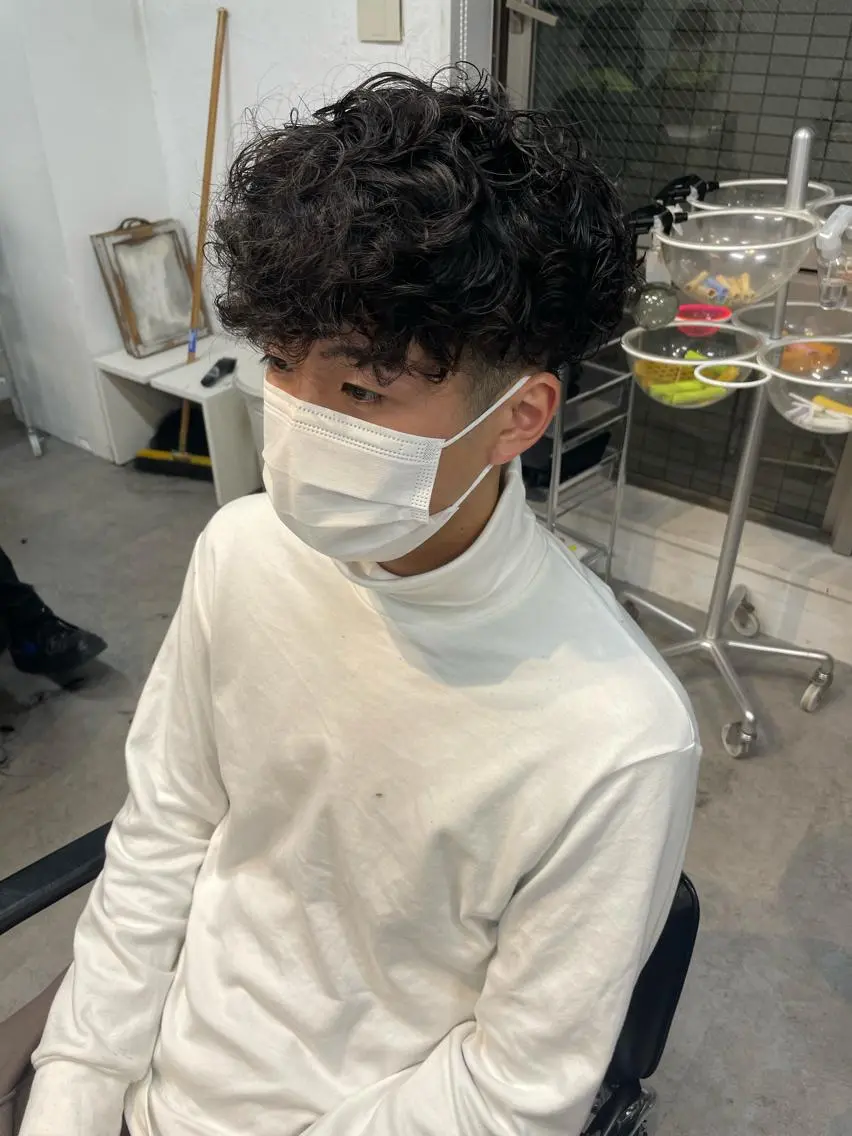 パーマ メンズ メンズパーマ プードルパーマ プードルパーマ カット パーマ ショートヘア原宿 fifth コシのヘアスタイル