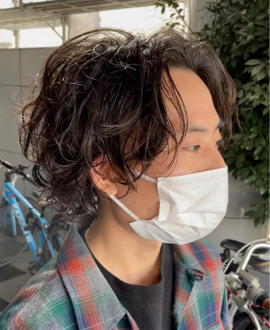 パーマ メンズ カット パーマ トリートメント 古指 匠巳のヘアスタイル