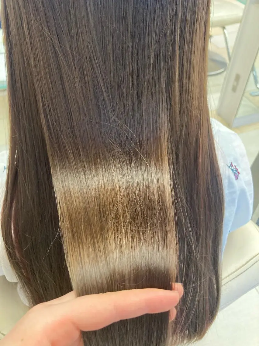 ロング カット 縮毛矯正 トリートメント しんた ようのヘアスタイル