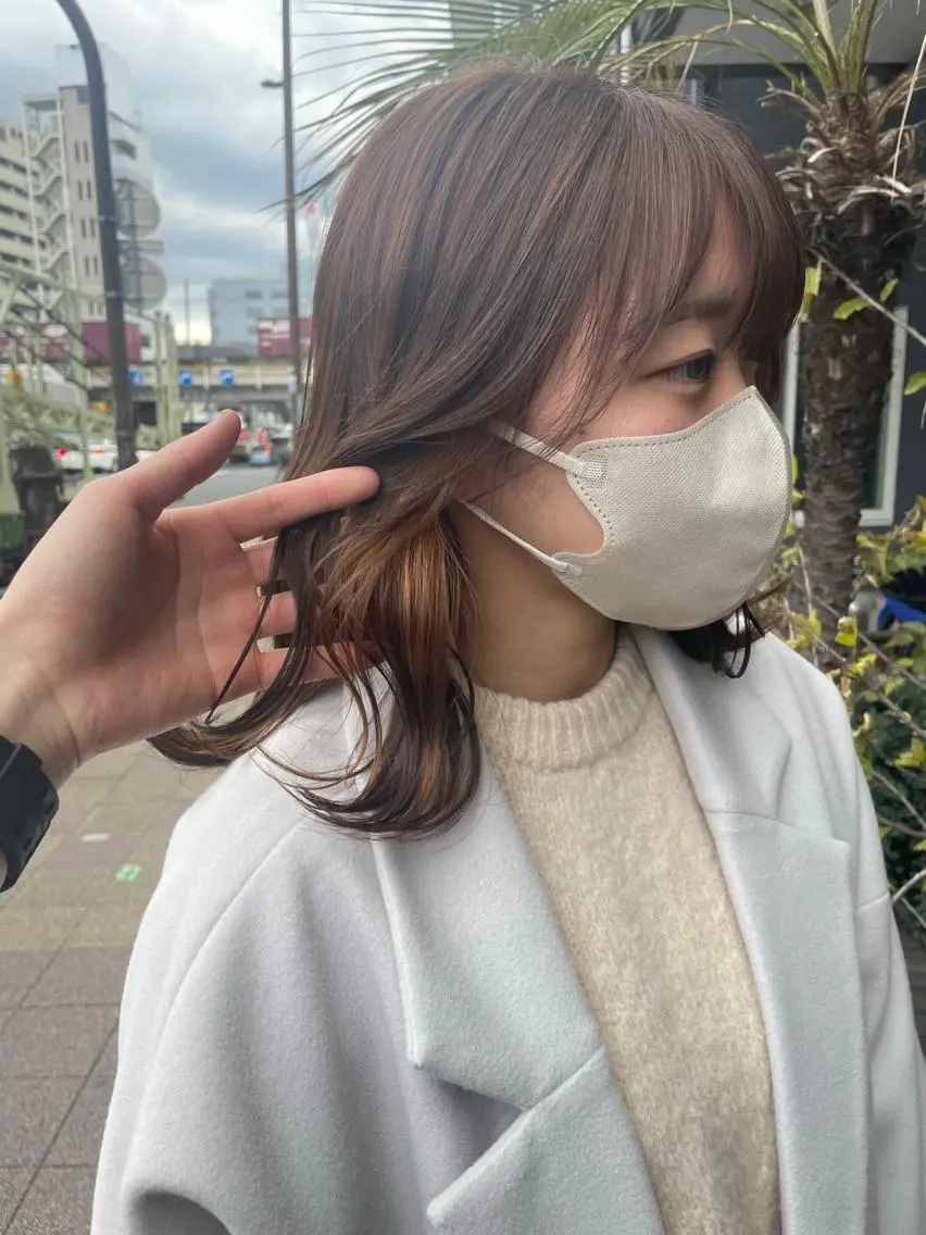 ミディアム カラー カット ヘアカラー トリートメント AKALA HAIR 西宮店 Juriのヘアスタイル