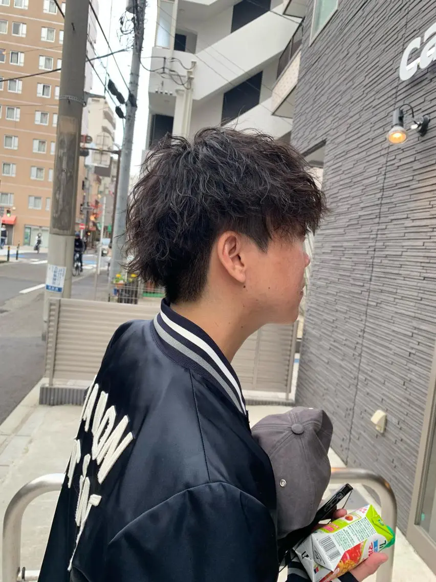 パーマ メンズ カット パーマ ツイスパ・波巻き 🩵片平和香奈のヘアスタイル