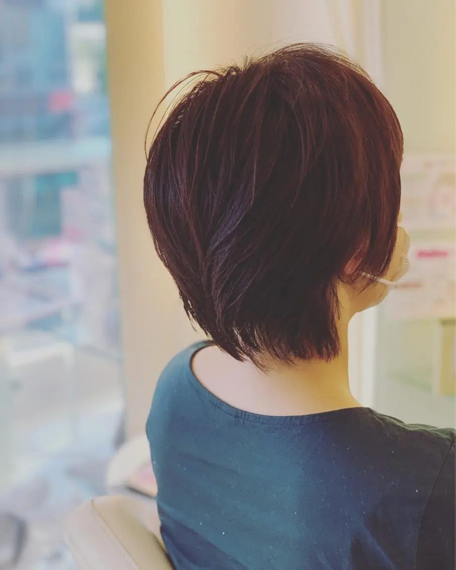 ショート カラー アクアカラー バレイヤージュ ブリーチ ケアブリーチ ダブルカラー カット ヘアカラー トータルビューティー K:R鶴川のヘアスタイル
