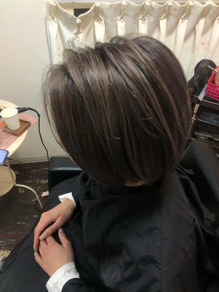 カラー グレージュ ハイライトカラー 木村 幸浩のヘアスタイル