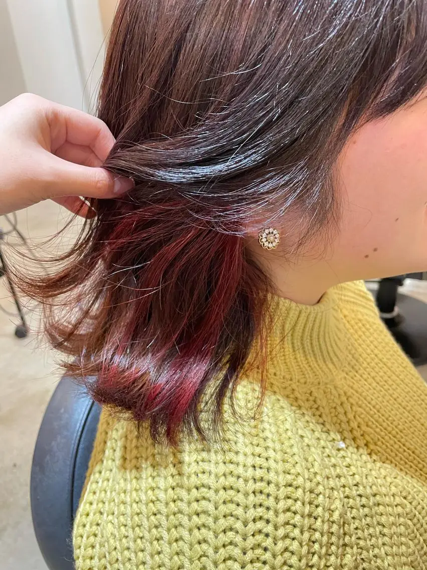 ミディアム 🎀︎maho/暖色 /レイヤーカットのヘアスタイル