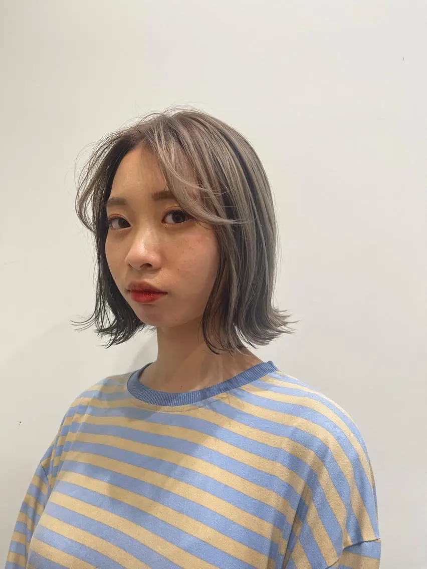 ショート カラー デザインカラー／ボブ 🍦MEI🍦のヘアスタイル
