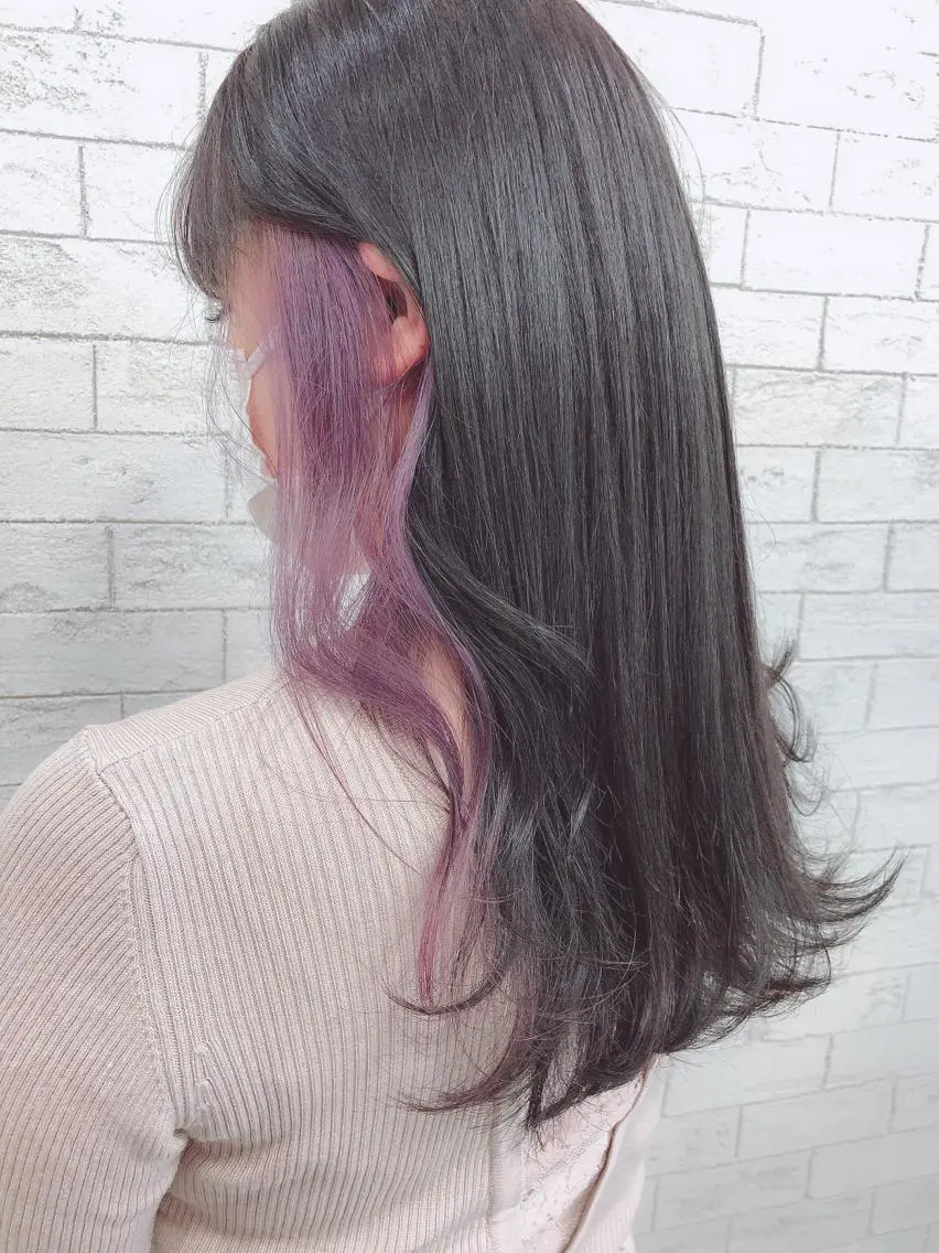 ロング カラー カット ヘアカラー トリートメント ヘッドスパ ヘアセット ️韓国ヘア／レイヤー カットYūka❤️のヘアスタイル