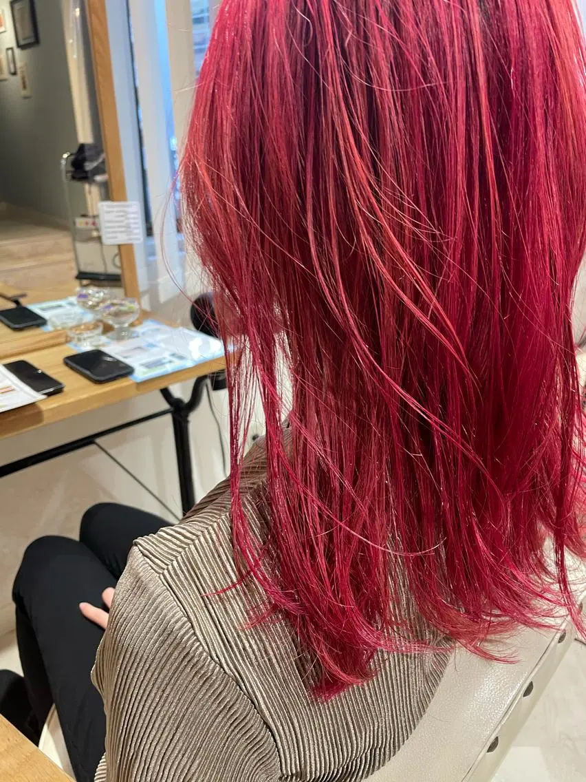 ミディアム カラー 沖縄東京2拠点美容師 mamicoのヘアスタイル