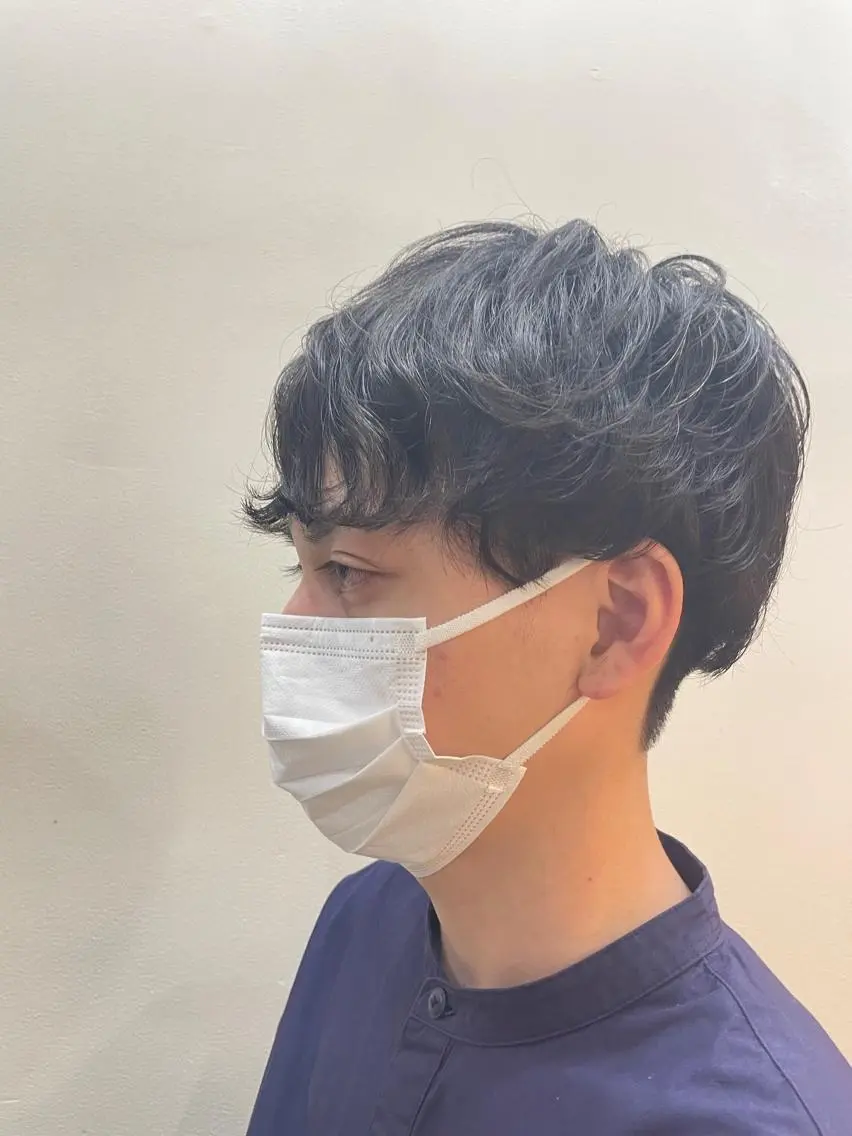 ショート パーマ ヘアアレンジ メンズ 🎀レイヤー 透明感 カラーyuuri🎀のヘアスタイル
