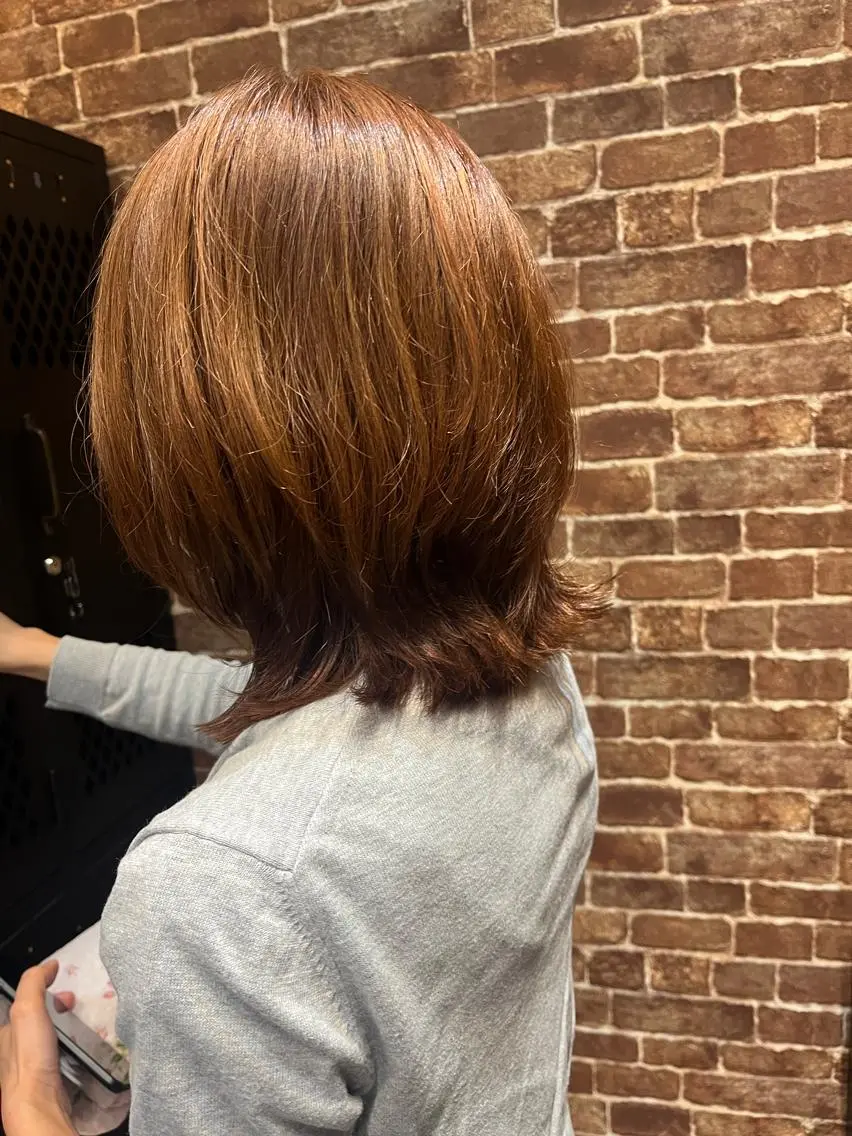 ショート カラー パーマ ヘアアレンジ メンズ キッズ ネイル マツエク・マツパ アイブロウ メンズハイライト メンズパーマ ブラウンカラー ケアカラー 透明感カラー 久木原 ゆりのヘアスタイル