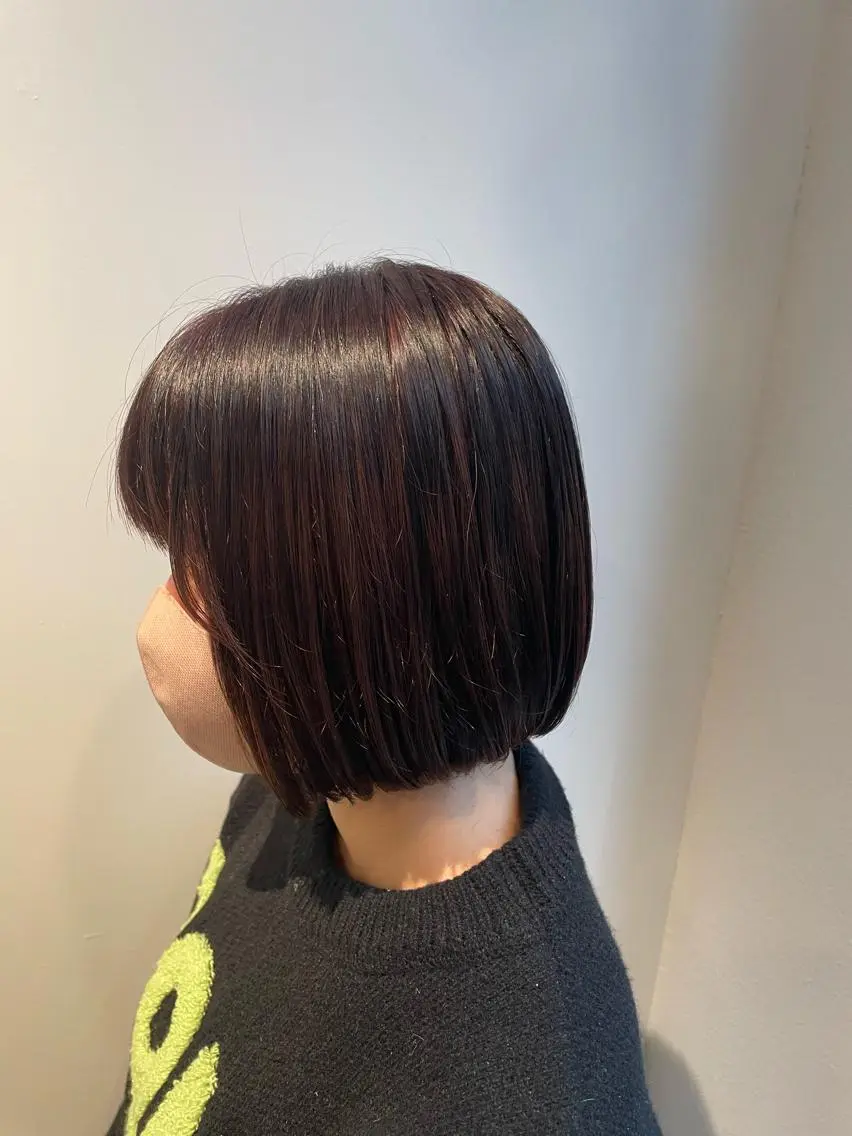 ミディアム ボブ カット ナチュラルカラー 児玉優香のヘアスタイル