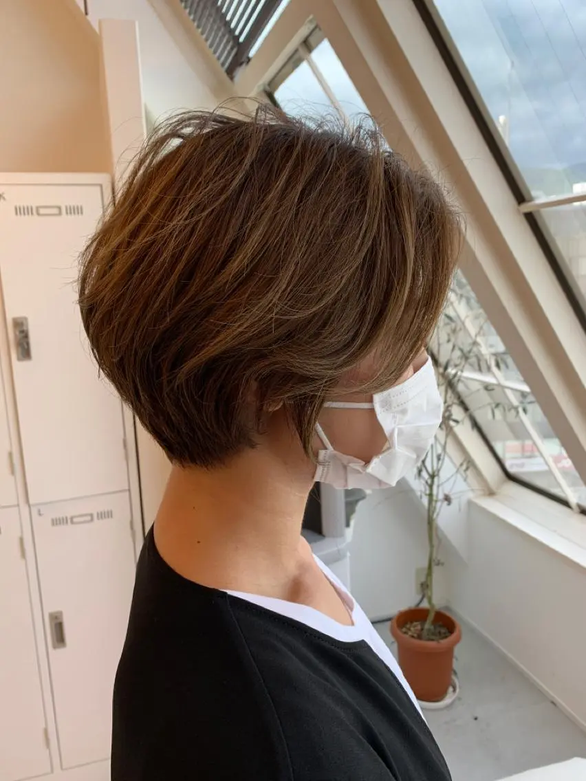 ショート カラー ショートヘア カット ヘアカラー トリートメント 【S.BROOM】 店長　西川徹のヘアスタイル