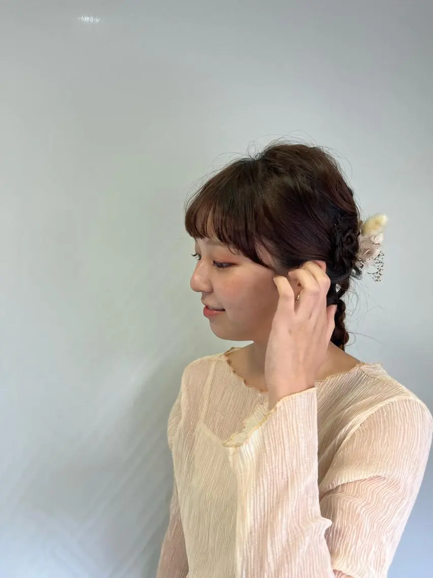 ロング ヘアアレンジ ウスイマイコ カット/ケアカラーのヘアスタイル