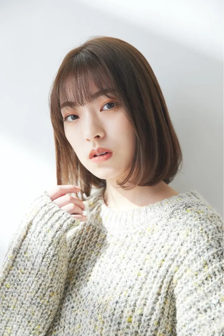 ミディアム ショートボブ ボブ くびれヘア 🎨インナーカラー が得意👍新垣⚜️のヘアスタイル