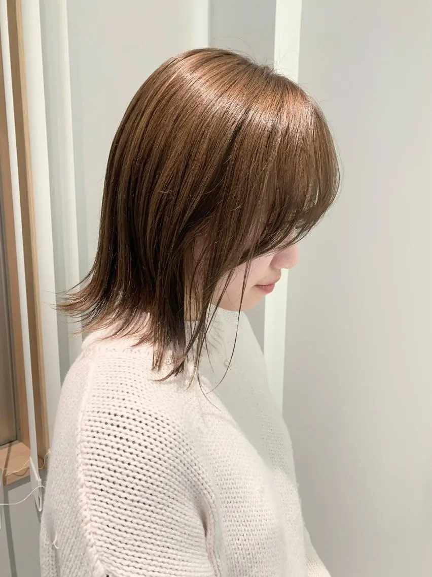 ミディアム カラー パーマ メンズ 髪質改善ストレート 中林優太のヘアスタイル