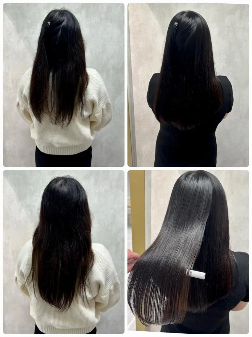 セミロング カット ヘアカラー 縮毛矯正 トリートメント あなた史上 最高を提供のヘアスタイル