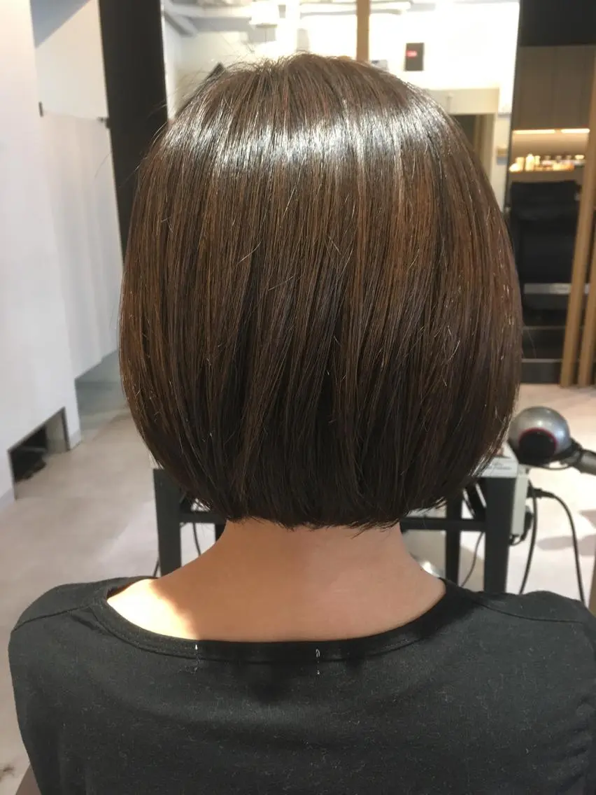 ショート カラー ボブ トリートメント ヘッドスパ 中村 幸子のヘアスタイル