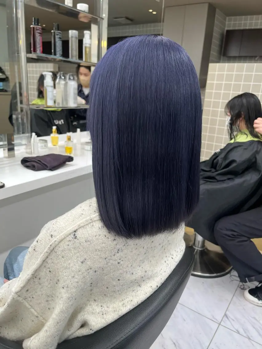 ミディアム ヘアカラー トリートメント ヘッドスパ ヘアセット 寒色/ベージュヘア ブリーチありMiOのヘアスタイル