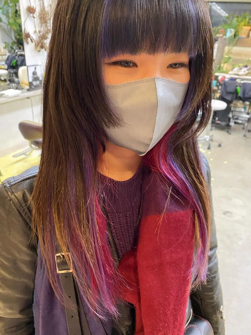 セミロング カット ヘアカラー Moca 〰️のヘアスタイル