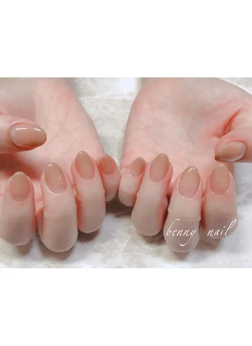 ネイル グラデーション シンプルネイル 最終受付23時半 benny nailのネイルデザイン