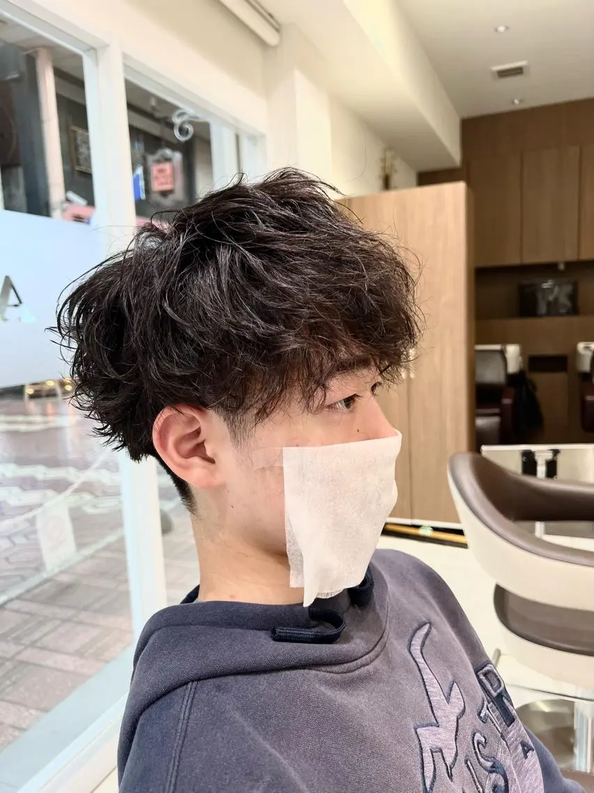 パーマ メンズ マッシュ メンズパーマ ツイストスパイラルパーマ スパイラルパーマ 田代 祐太のヘアスタイル