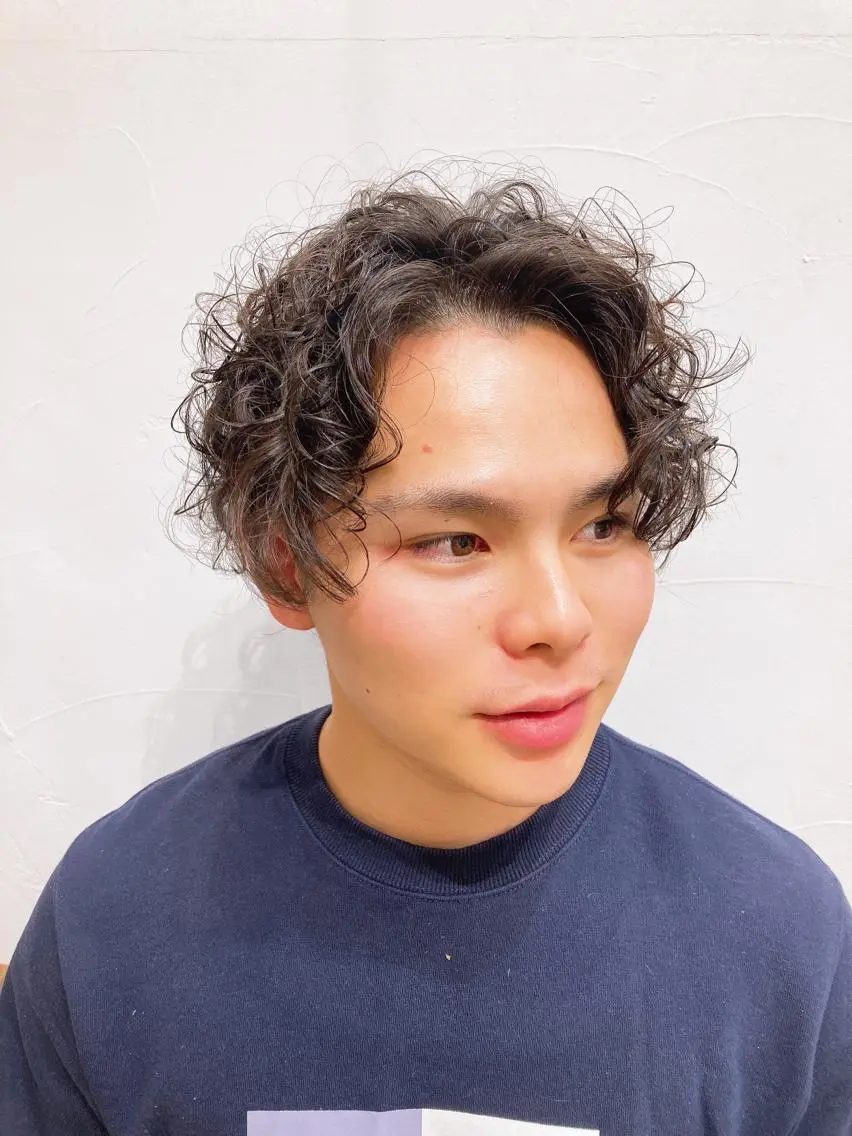 メンズ メンズパーマ パーマ トリートメント MiRI💜地毛級 エクステ✖似合わせ技のヘアスタイル