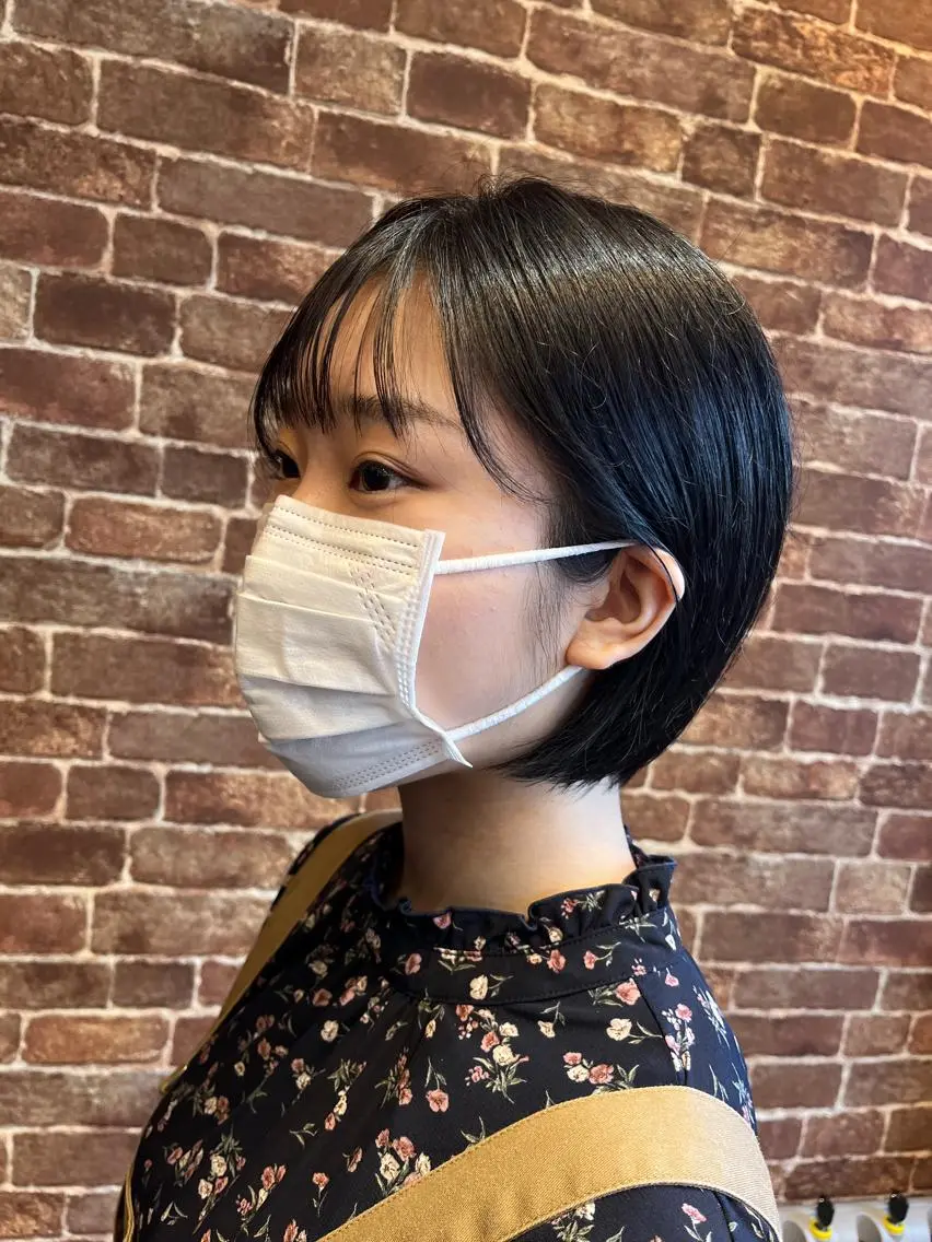 ショート カラー パーマ ヘアアレンジ メンズ キッズ ネイル マツエク・マツパ アイブロウ メンズハイライト メンズパーマ ブラウンカラー ケアカラー 透明感カラー 久木原 ゆりのヘアスタイル