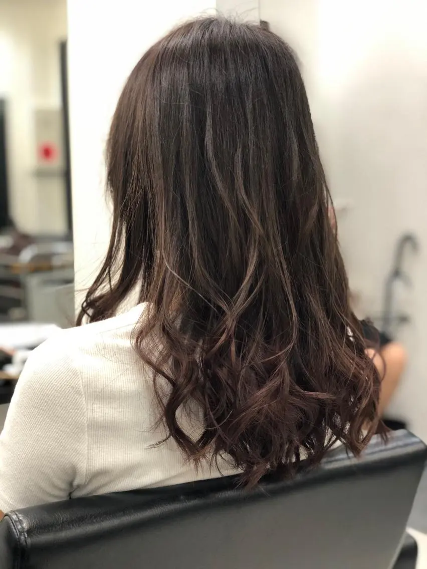 セミロング ヘアカラー トリートメント 縮毛矯正の達人 ☆ 松本のヘアスタイル