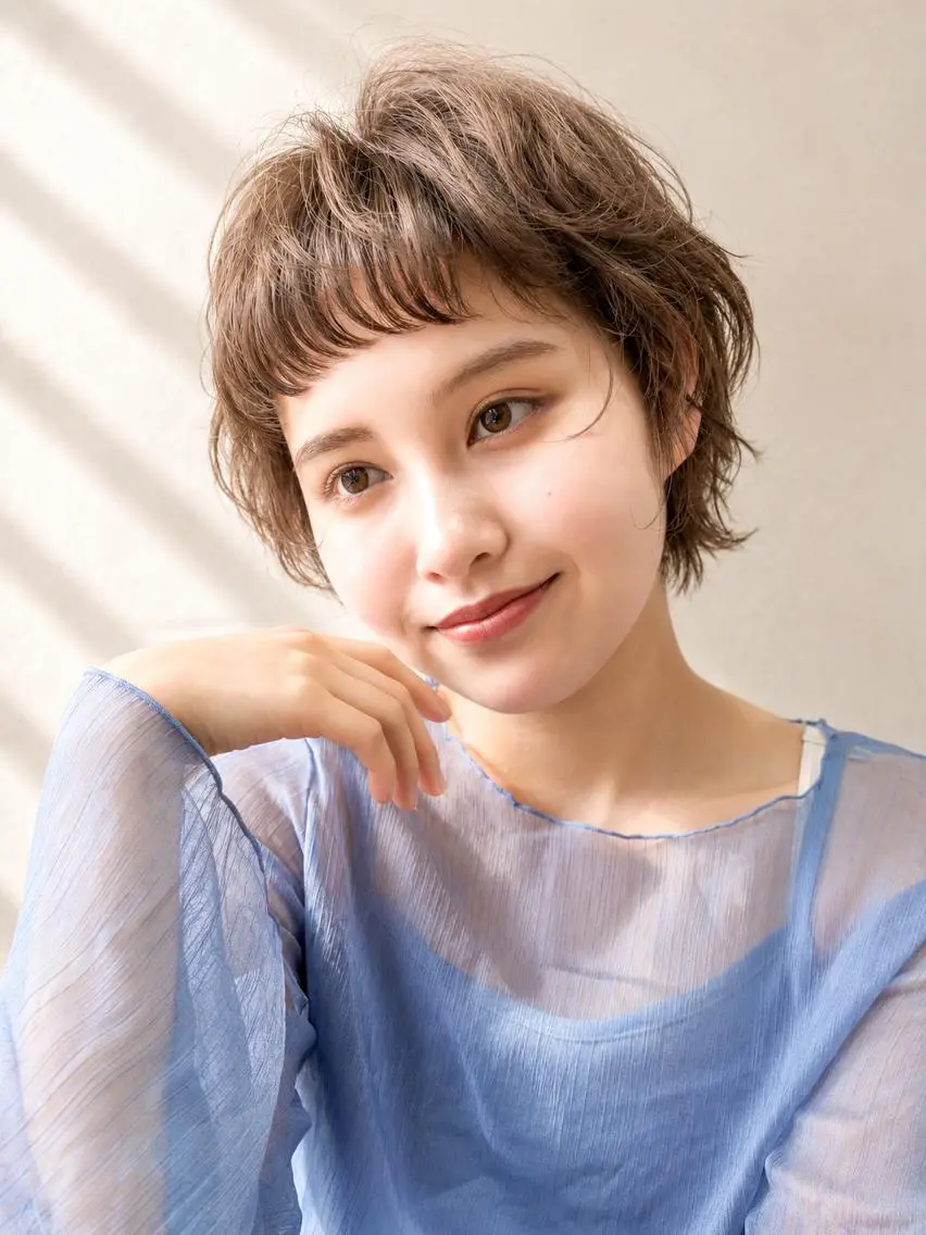 ショート 顔周りカット ショートヘア 小顔カット カット ヘアカラー 鶴ヶ峰×ショートボブ 白髪ぼかし 村井祐介のヘアスタイル