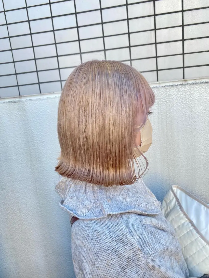 ミディアム カラー エフェクトブリーチ 🌟前澤啓太朗のヘアスタイル