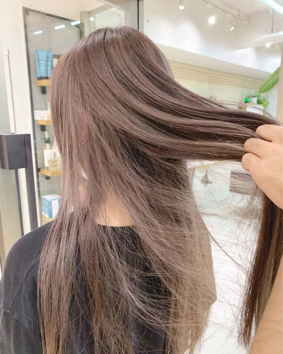 ロング カラー ヘアアレンジ ベージュカラー ブリーチ ラベンダーカラー 🌿ショート🌿 パーマ🌿淳平のヘアスタイル