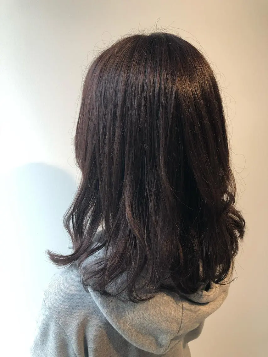 セミロング カラー たけだ れなのヘアスタイル