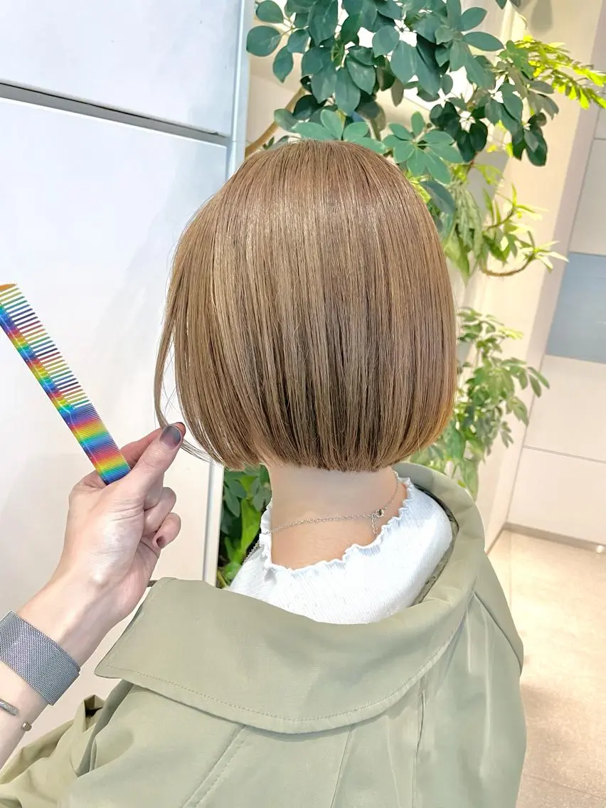 ショート カット ヘアカラー トリートメント 東北No.1完全個室 💐梶谷社長のヘアスタイル
