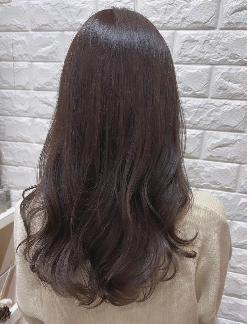 ロング カラー グレージュ ラベンダーカラー ラベンダーグレージュ ラベンダーグレー ヘアカラー トリートメント 艶髪 ♡Tomiyaのヘアスタイル