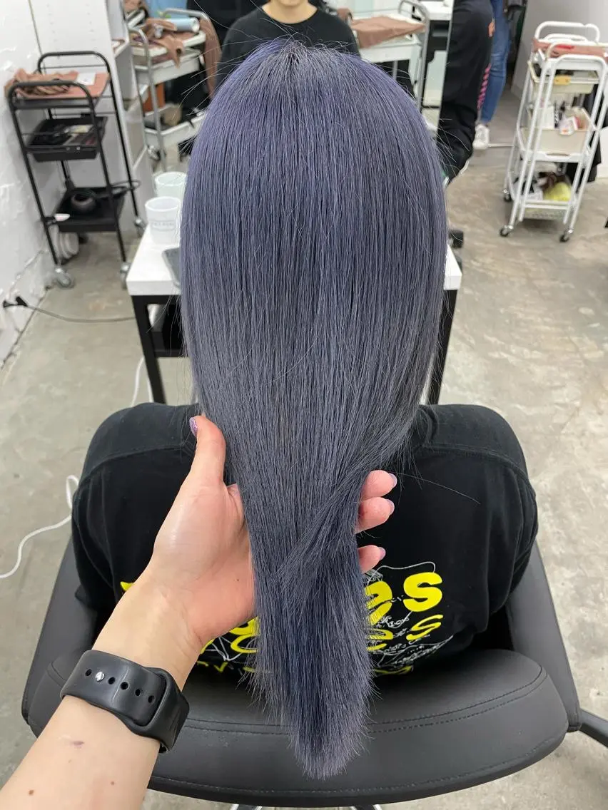 ロング カラー シールエクステ バレイヤージュ ミストバング ダブルカラー  フェイスフレーミング ヘアカラー トリートメント ヘッドスパ 🧡艶髪/エクステ 🫧🧡YUKI❄️のヘアスタイル
