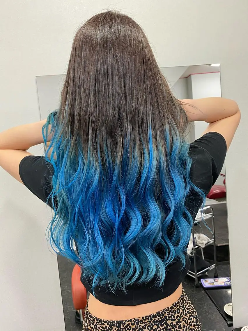 ロング カラー ヘアアレンジ メンズ 🧡可愛い色落ち🧡 ハイトーン特化🧡のヘアスタイル