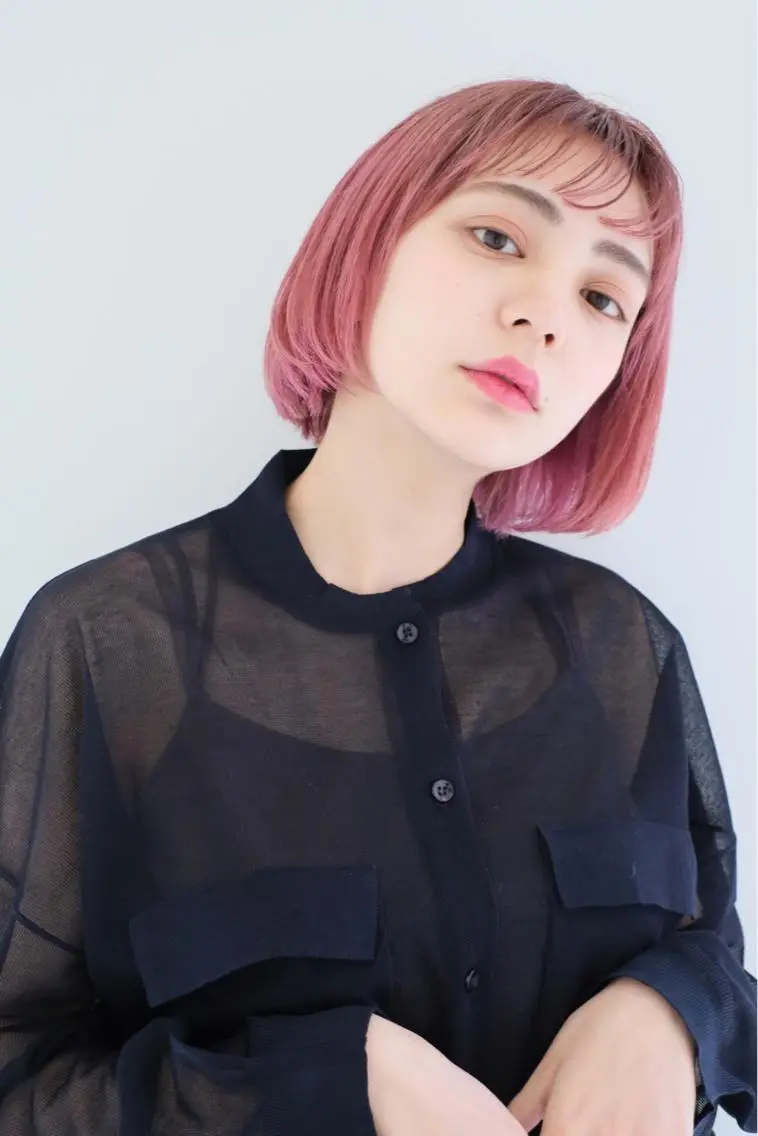 ミディアム カラー ブリーチ ヘアカラー トリートメント ヘッドスパ ヘアセット オリーブ透明感カラー 表参道/MIKUのヘアスタイル