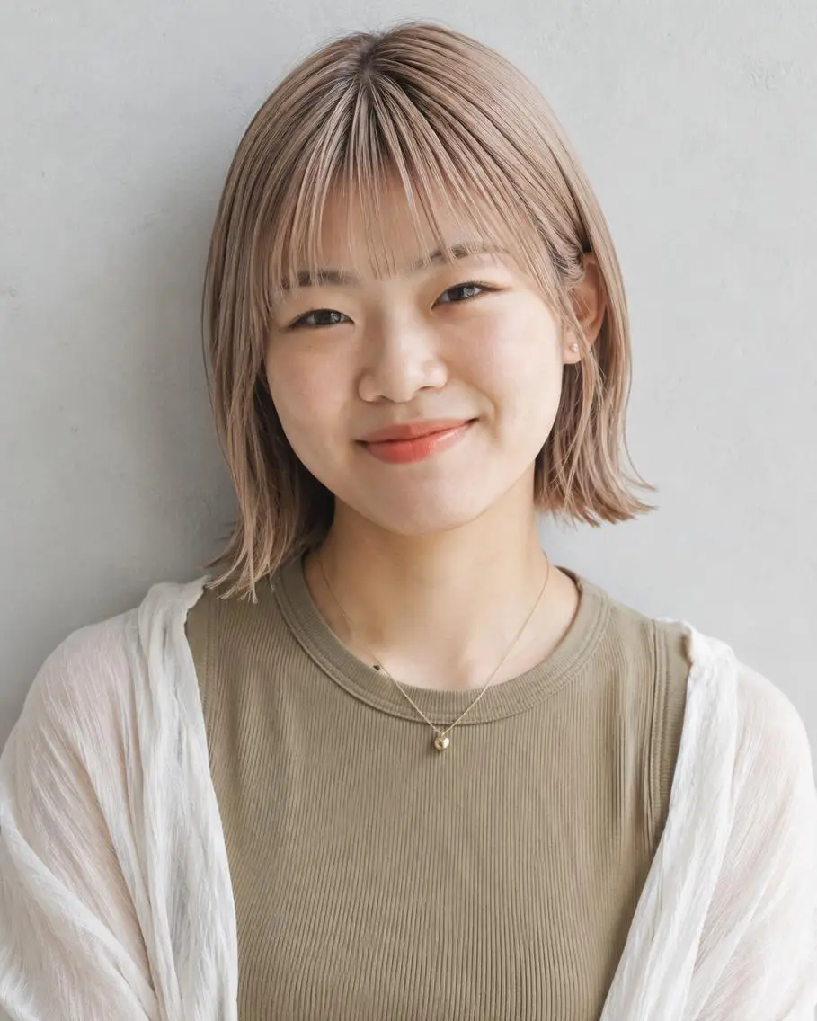 ミディアム カラーモデル募集☆ 小園彩夏のヘアスタイル