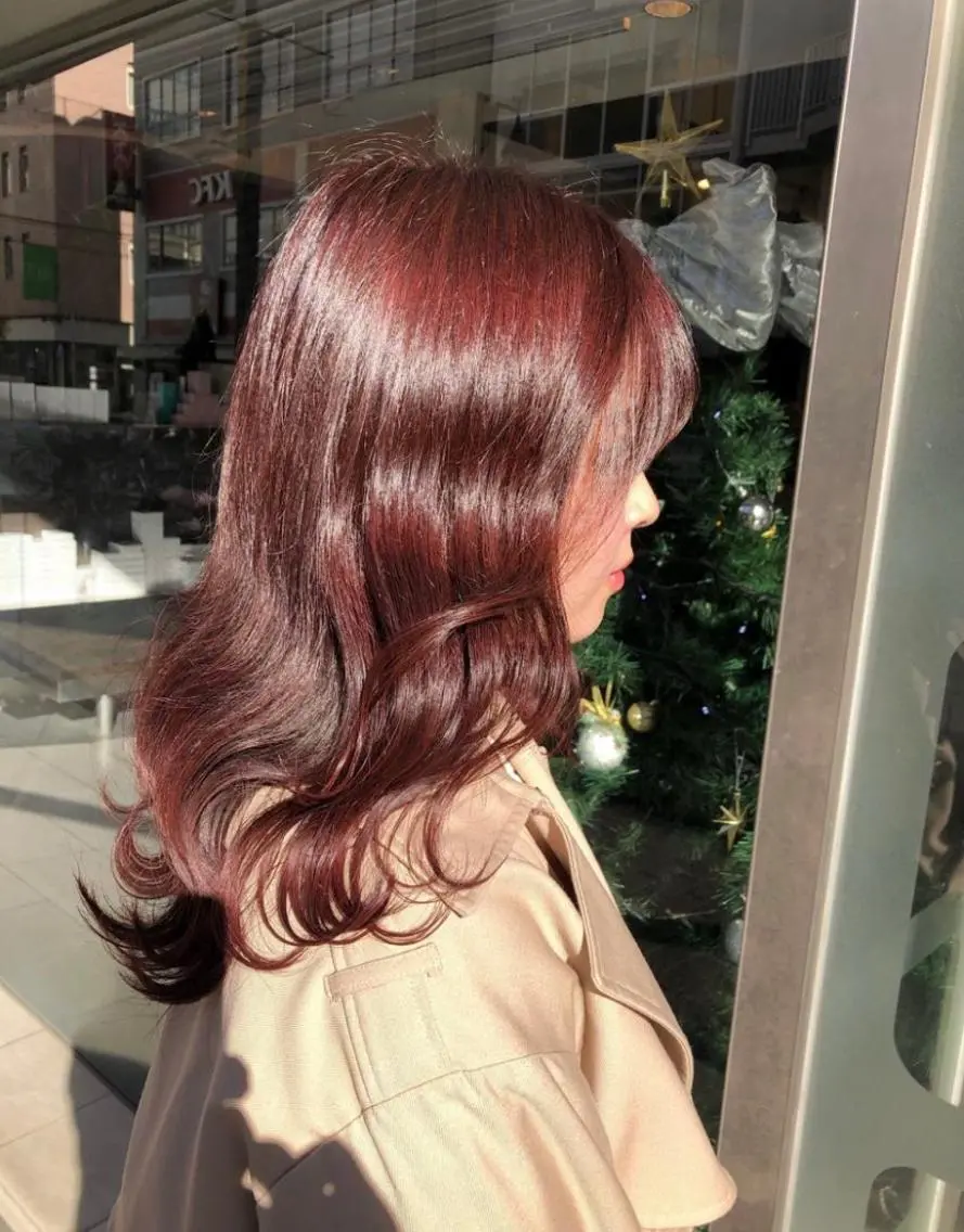 セミロング カラー ブリーチ ブラウンカラー Kimura Miyukiのマツエク・マツパデザイン