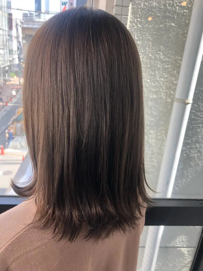 ミディアム カラー ヘアカラー トリートメント ヘアセット 髪質改善＆ブリーチ 伊勢　祐一郎のヘアスタイル