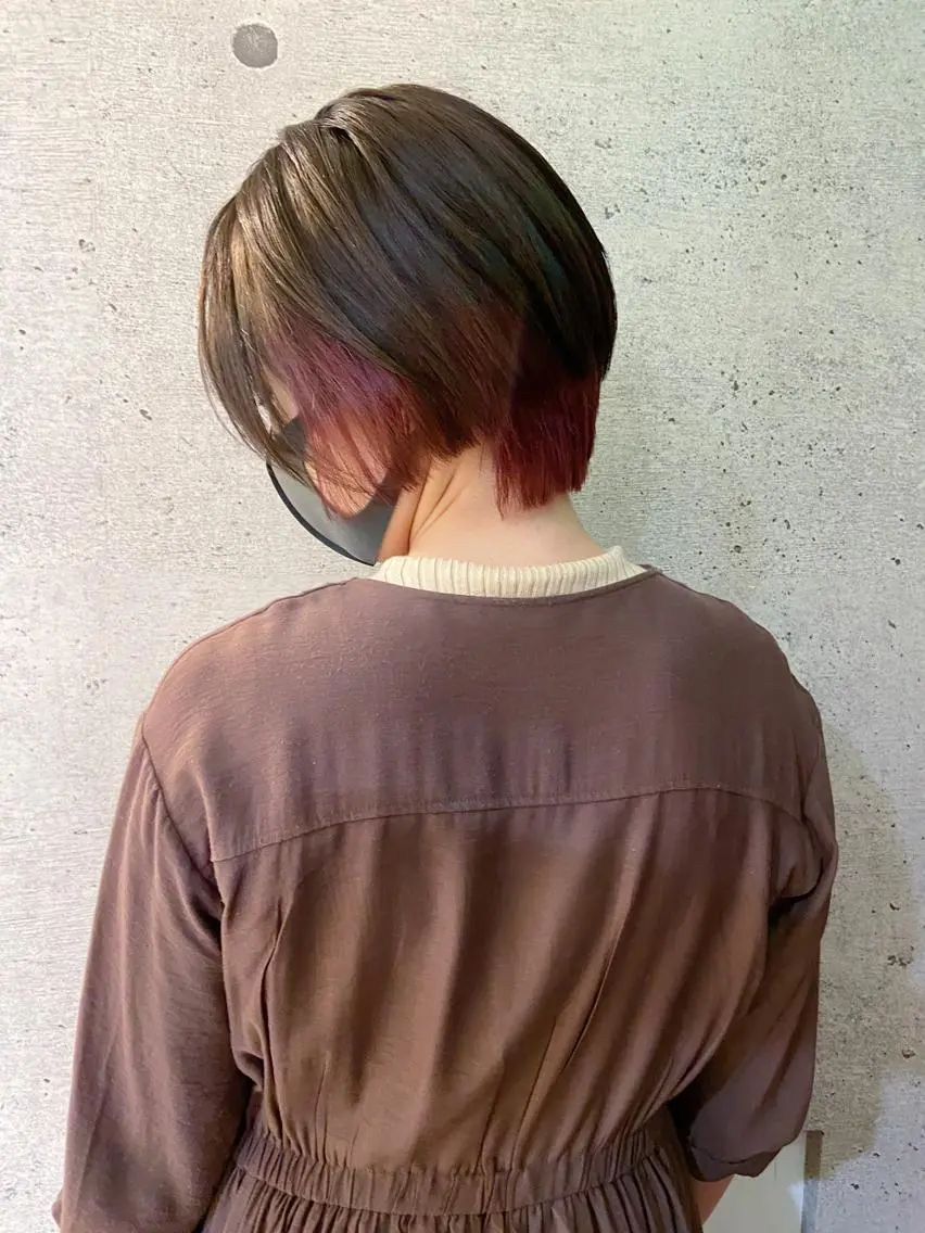ショート ヘアカラー トリートメント ✨髪質改善✨ 松田 愛莉のヘアスタイル